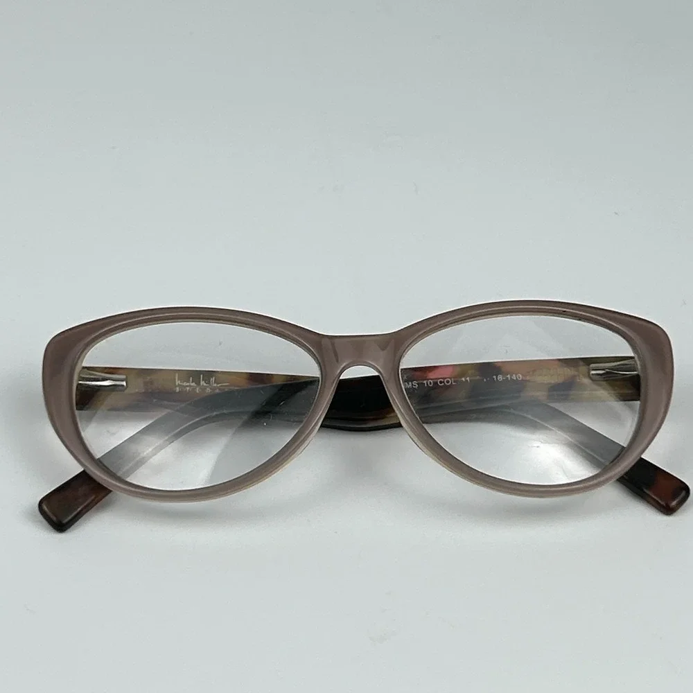 Nicole Miller NMS 10 Col 11 Women's Eyeglasses Frame Brown Cat Eye 50-16-140 mm